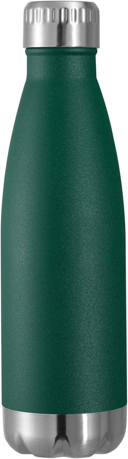 VEGOND 17oz Stainless Steel Water Bottles, Reusable Metal Sports Water Bottle Keeps Drink Hot and Cold, BPA Free Double Wall Vacuum Cola Shape Insulated Water Bottle for Camping Gym, 1 Pack