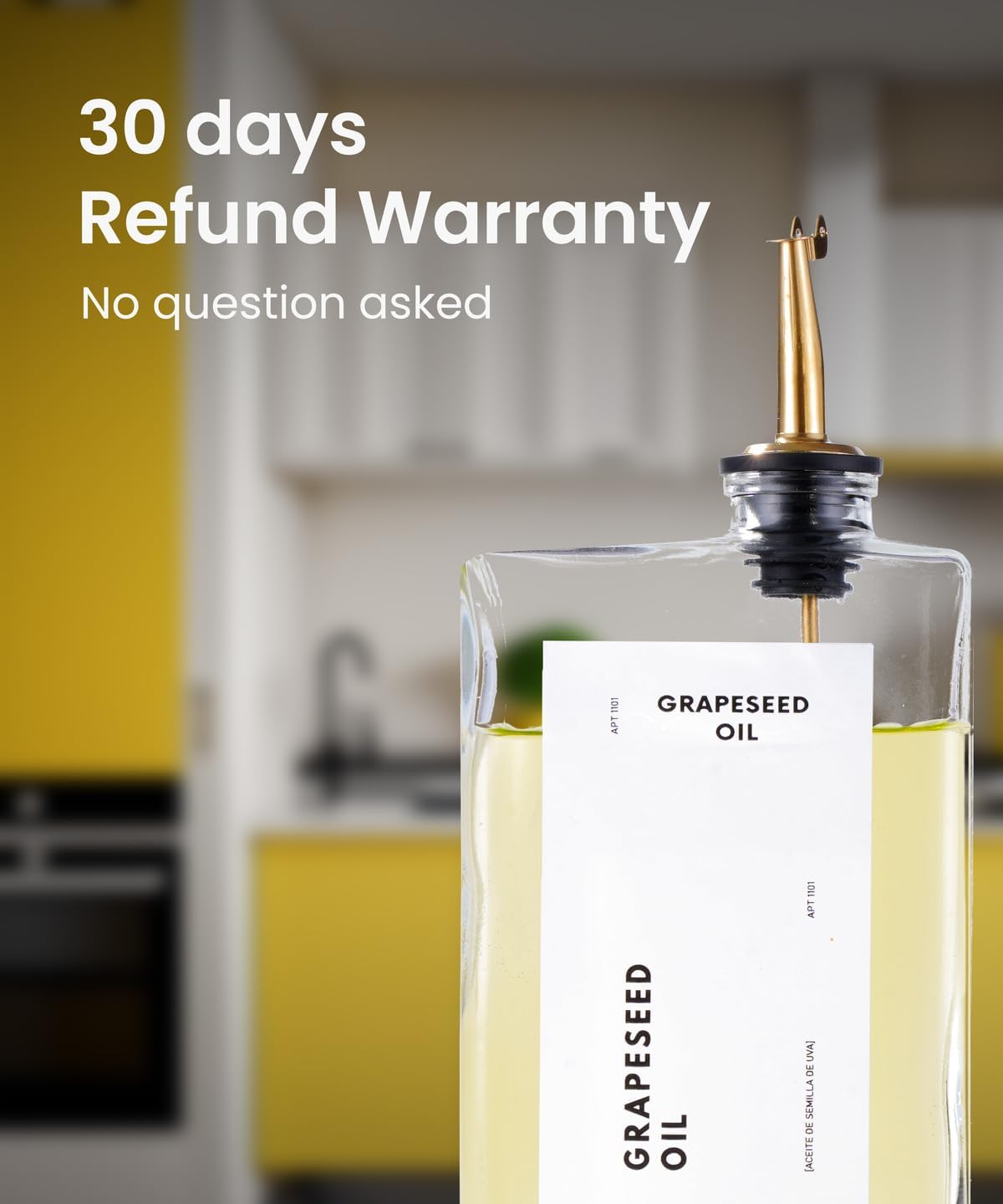 Olive Oil Dispenser for Kitchen, Cooking Oil Dispenser, Oil and Vinegar Dispenser Set, Olive Oil Bottle, Soy sauce dispenser, coffee syrup bottles - 4 pcs, Silver