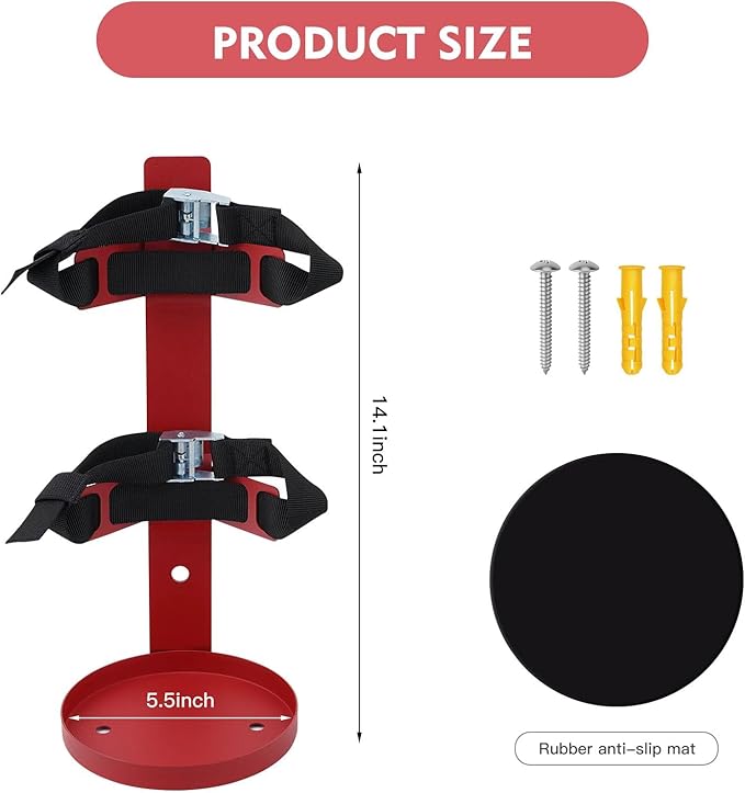 Fire Extinguisher Metal Bracket, Heavy Duty,Compatible with 5-Pound Fire Extinguishers (5LB 2PCS)