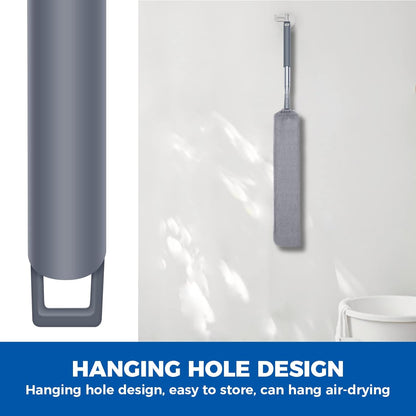 Retractable Gap Dust Cleaner Cleaning Tools with 2 Microfiber Dusting Cloths Long Handle 60inches Washable and Retractable Duster Brush for Cleaning Under Appliances Furniture Couch Fridge