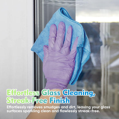 HOMEXCEL Blue Microfiber Cleaning Cloth 12 Pack, 12.5 x 12.5 inch Microfiber Towels for Cars, Ultra Absorbent Car Washing Cloth, Lint Free Streak Free Cleaning Rags for Car, Kitchen, and Window