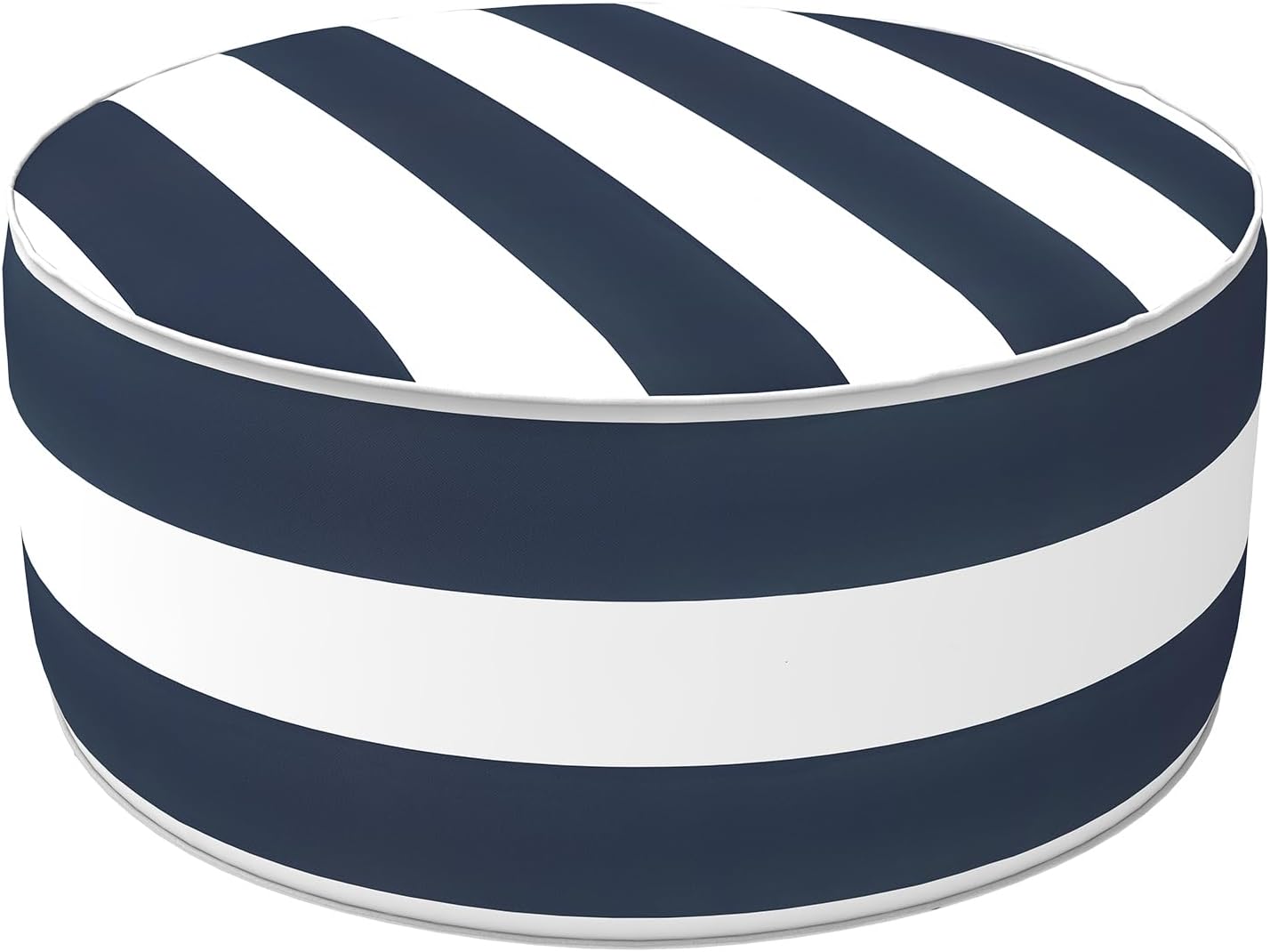 LVTXIII Inflatable Stool Ottoman Footrest with Handle, All Weather Foot Rest, Indoor or Outdoor Use for Home Patio Garden and Camping, D21 x H9, Cabana Navy