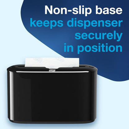 Tork Xpress Paper Towel Dispenser, Black, Single-Dispensing, Compatible with H2 Refills, Space-Saving Design (302028)