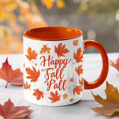 Personalized Fall Farm Coffee Mugs - Farm Lover Mugs Gift for Women Men - Fall Autumn Decor Gifts For Home Farmhouse Thanksgiving - Happy Fall Y'all Mug - 11oz Printed Ceramic Mug