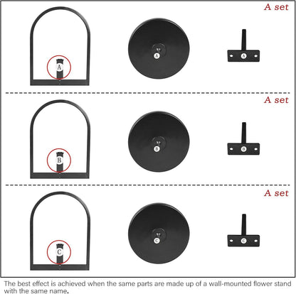 Wall Plant Holder, Wall Planter for Indoor Plants, Window Plant shelves for Multiple Plants Indoor Outdoor, Framed Plant Holder for Home Decor (3 Pack)