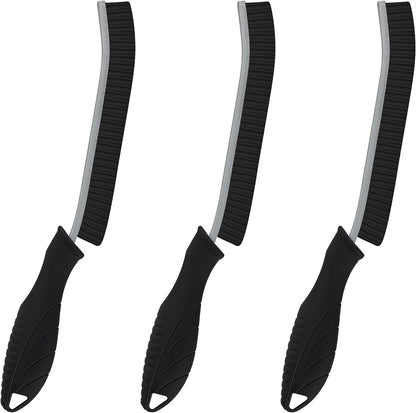 Cleaning Brush - 3 Pcs Hard Bristle Crevice Cleaning Brush, Grout Brush, Scrub Brush for Tile Grout Crevice, Gap Cleaning Tools for Bathroom Kitchen Toilet Window Track (3, Black)