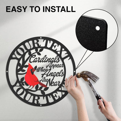 Personalized Name Garden Cardinal Metal Signs, Custom Family Name Yard Decor for Outdoor Outside, Cardinal Lawn Patio Stake Gardening Enthusiasts Grandmothers Gift