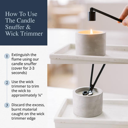 Candle Wick Trimmer and Candle Snuffer Accessory Set – Pick Your Color