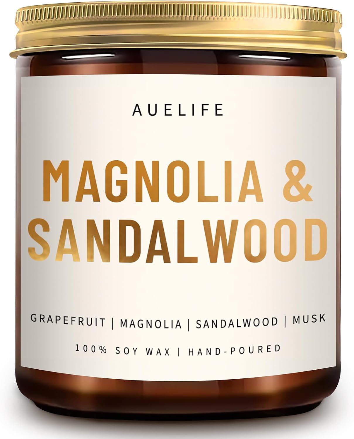 Scented Candles for Home - Magnolia & Sandalwood Candle | Aromatherapy Candle Gift for Women & Men, Soy Candles for Home Scented - 7oz