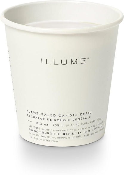 ILLUME Boxed Glass Candle Refill, Balsam & Cedar