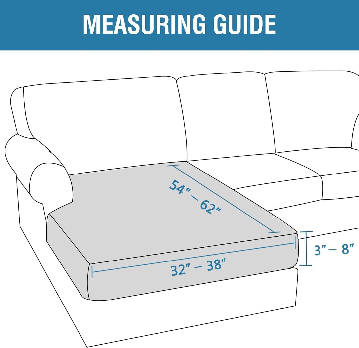 H.VERSAILTEX Velvet Stretch Individual Chaise Cover Sectional Couch Covers for L Shaped Sofa Both Left/Right Furniture Protector Seat Cushion Sofa Cover (1 Piece Chaise Cover, Brown)