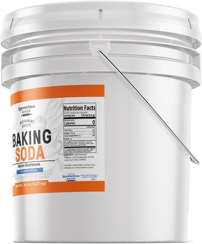 Unpretentious Baker Baking Soda, 35 Pounds, Cooking, Baking, Cleaning & (3.5 Gallon)