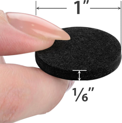 X-Protector Black Felt Furniture Pads - 48pcs for Wood Floors