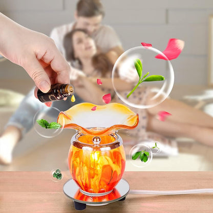 HUNANBANG Electric Oil Melt Warmer Electric Wax Melt Warmer Wax Melter Fragrance Oil Warmer Burner(LW Orange 2)