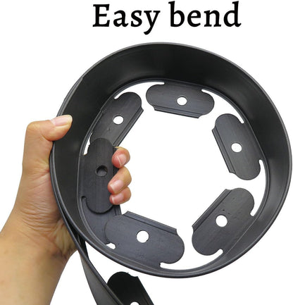 Landscape Edging,Flower Bed Edging no dig，Lawn Edging Garden Edging Border(30Feet-Black-Tall Wall)