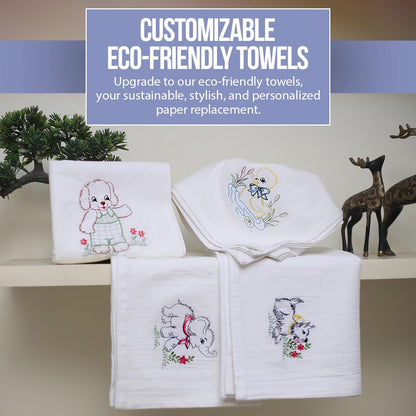 Flour Sack Towels| Tea Towel for Crafts| Kitchen Dish Cotton Blank Towel for Embroidery|Baking Bread Proofing Linen Cover| Thick Absorbent Quick Dry| 2 Pack 33"X38" White