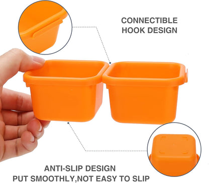 42 Pack Tool Box Organizer Tool Tray Dividers, Rolling Tool Chest Cart Cabinet Workbench Desk Drawer Organization and Storage for Hardware, Parts, Screws, Nuts, Small Tools Organization(Orange)