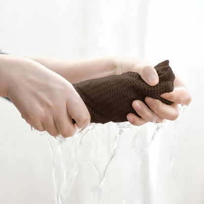 Artoid Mode 100% Cotton Dark Coffee Waffle Weave Kitchen Dish Cloths, 13x28 Inch Ultra Soft Absorbent Quick Drying Kitchen Dish Towels Set of 4