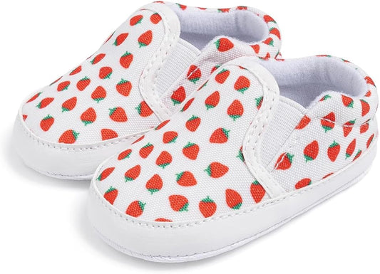 Morbido Infant Baby Boys Girls Canvas Sneaker Toddler Slip On Anti Skid Newborn First Walkers Candy Shoes for 0-18 Months