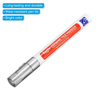 PATIKIL Grout Pen, 4 Pack Silver Tile Marker Waterproof Grout Sealer Pen Tile Repair Pens Paint Pens for Wall Floor Bathroom Kitchen Refresh