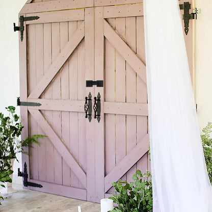 7.5'' Flip Gate Latch Lock with Padlock Hole 4mm Heave Duty Carbon Steel Adjustable Barn Door Lock Safety Gate Hardware for Ourdoor Wooden Fence, Cabinet, Shed, Sliding Doors