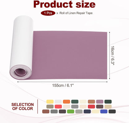 PATIKIL Leather Patches Tape for Furniture, 6.3 x 61 Inch Self Adhesive Vinyl Leather Repair Kit Cover Sheet for Couch, Sofa, Car Seats, Office Chair, Light Purple