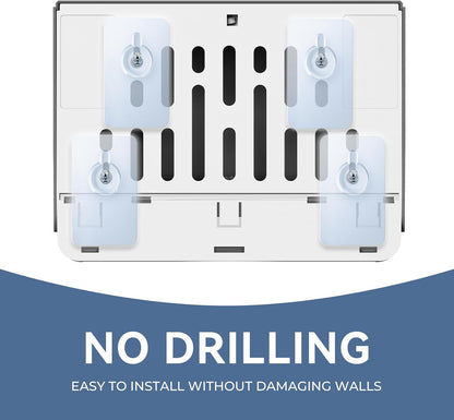 Commercial Paper Towel Dispenser Wall Mount C-Fold Multifold Trifold Towels Dispenser for Bathroom，Two Key Lock Design No-Drilling Adhesive & Screws Included, ABS Built (Black-PN6012)