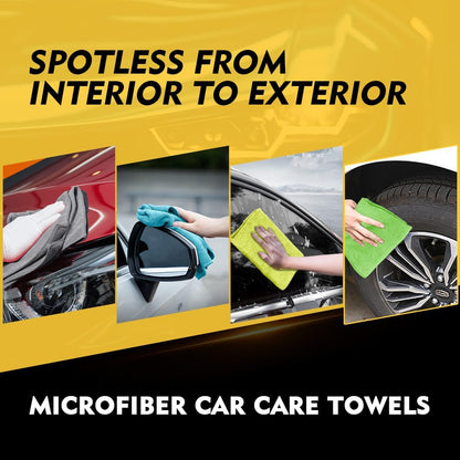 HOMEXCEL Microfiber Cleaning Cloth 150 Pack, 12.5 x 12.5 inch Microfiber Towels for Cars, Ultra Absorbent Car Washing Cloth, Lint Streak Free Cleaning Rags for Car, Kitchen, and Window, Multicolor