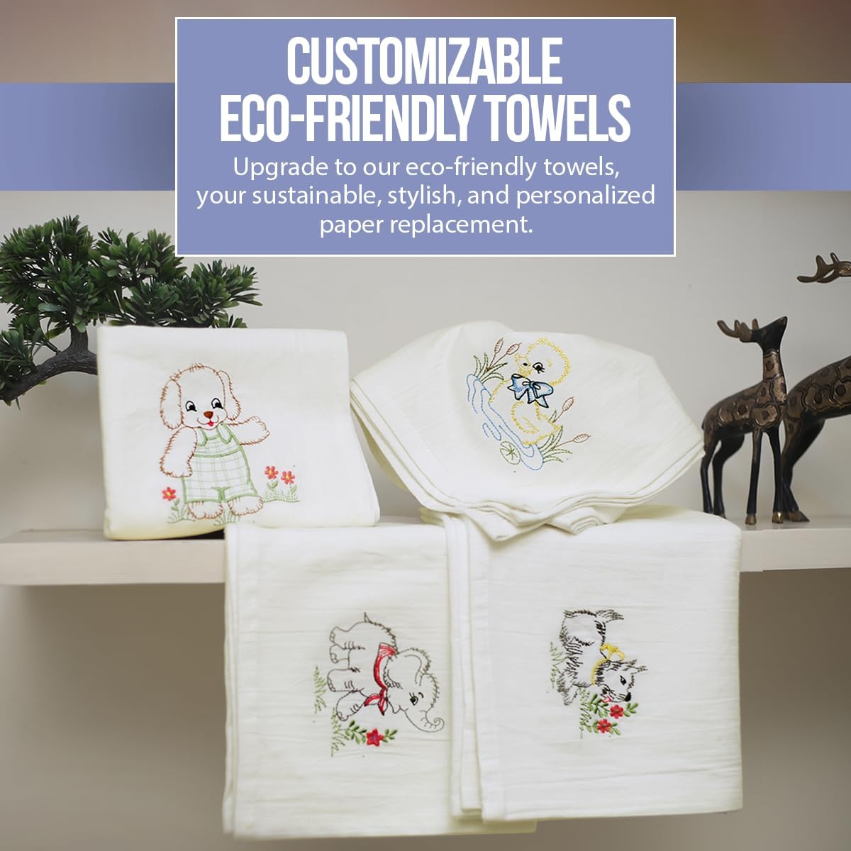 WHITEWRAP Flour Sack Towels| Tea Towel for Crafts| Kitchen Dish Cotton Blank Towel for Embroidery|Baking Bread Proofing Linen Cover| Thick Absorbent Quick Dry| 4 Pack 33"X38" Natural