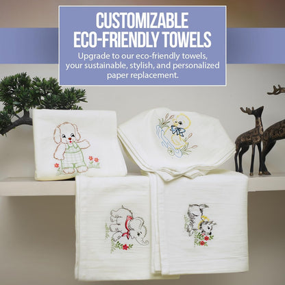 WHITEWRAP Flour Sack Towels| Tea Towel for Crafts| Kitchen Dish Cotton Blank Towel for Embroidery|Baking Bread Proofing Linen Cover| Thick Absorbent Quick Dry| 6 Pack 28"x28" Natural