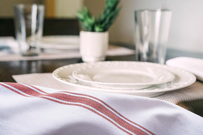 Dish Towels Set (Value Pack of 30) Size 15x25 Inch, 100% Cotton Soft & Absorbent Linen Kitchen Towels, Tea Towels, Reusable Cleaning Cloths for Household Cleaning (Red)