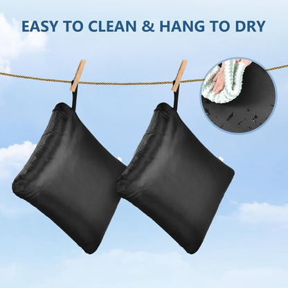 OTraki 2Pcs Large Wet Bag 20x24 inch Wet Dry Bag for Swimsuit Reusable Towel Pouches with Zipper Waterproof bag Wet Clothes Organizing Washable for Travel Gym Beach Pool Black