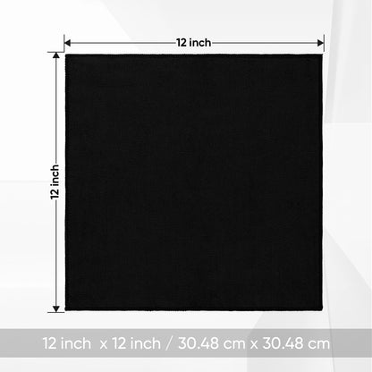 HOMEXCEL Black Washcloths 12 Pack, Highly Absorbent and Soft Microfiber Face Towel, Makeup Remover Towels, Multi-Purpose Wash Cloths for Bathroom, Hotel, Spa, Gym, and Kitchen, 12x12 Inch