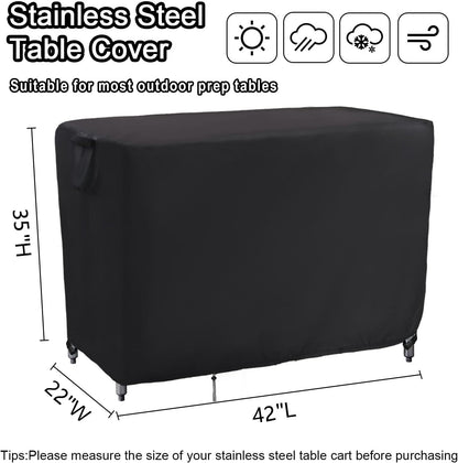 Kingling Outdoor Table Cover 42 Inch, Waterproof Prep Table Covers Bar Table Protection Cover for Patio Table/Furniture - 42''L x 22''W x 35''H