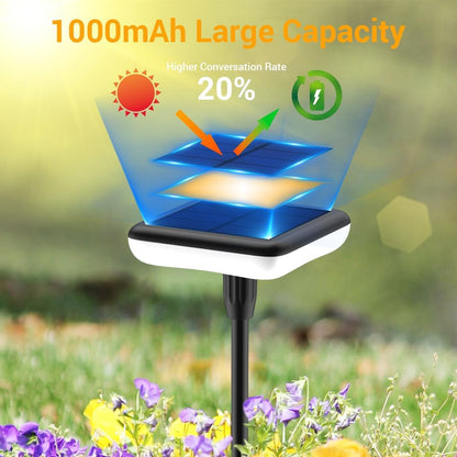 Solar Pathway Lights Outdoor 6 Pack Solar Powered Garden Lights 12H Long Lasting Auto On/Off Solar Swaying Light IP65 Waterproof for Planter Flowers Landscape Lighting Decoration Warm White