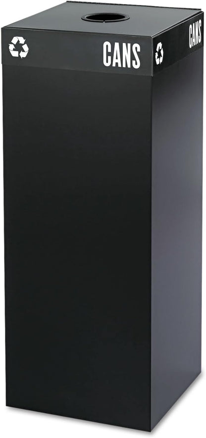 Safco Hallmark 2983BL Public Square Recycling Receptacle Base, 37-Gallon (Top Sold Separately), Black