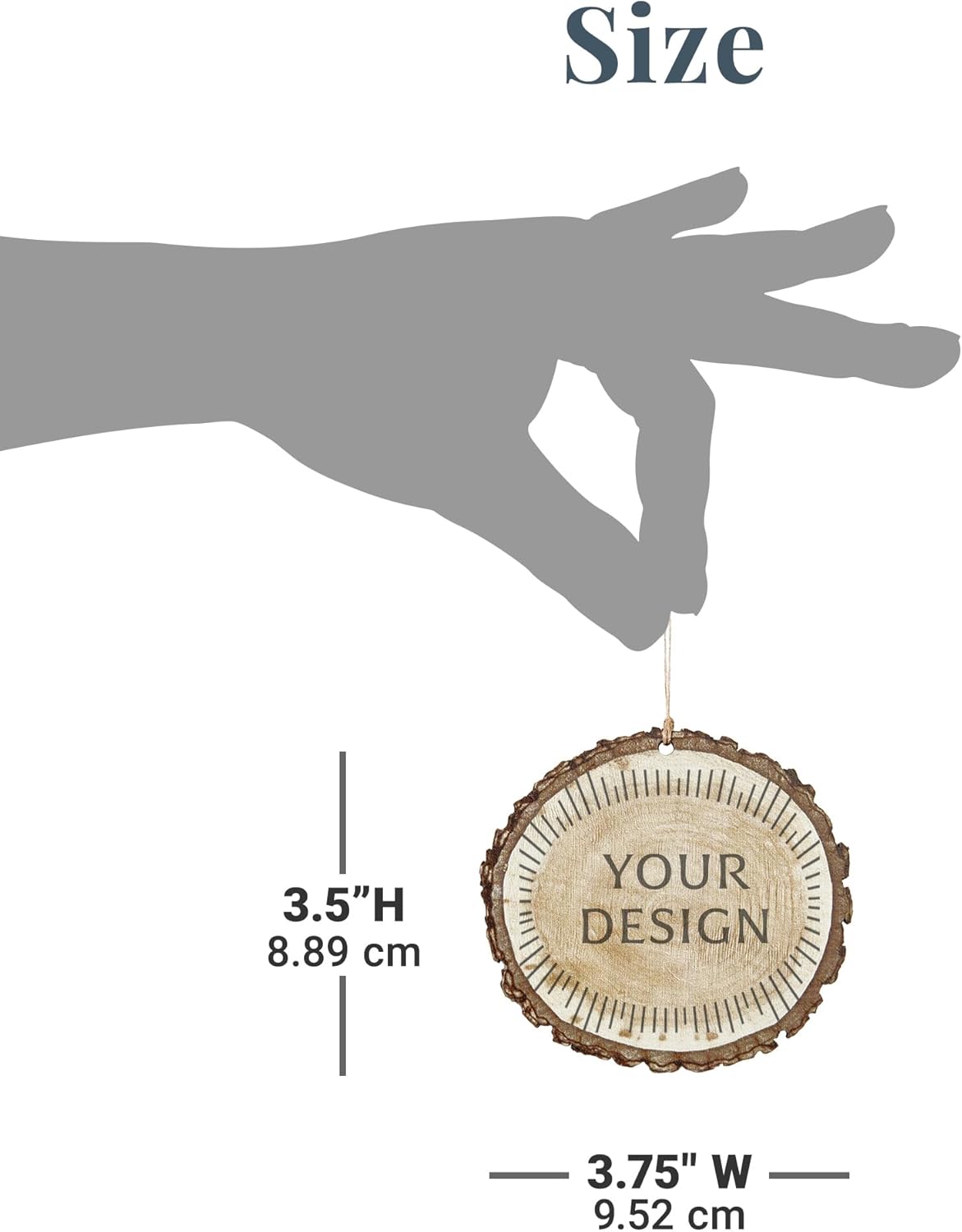 Let’s Make Memories Personalized Christmas Ornament - Photo Only - Rustic Wood - Round - 2025 Christmas Ornament