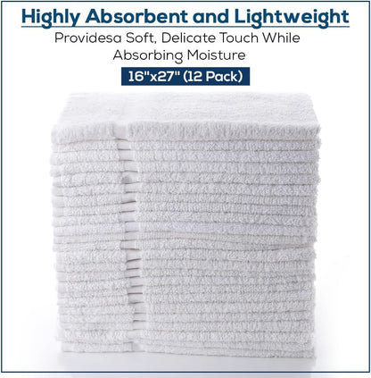 Simpli-Magic 79251 White Hand Towels, 16"x27", 12 Pack