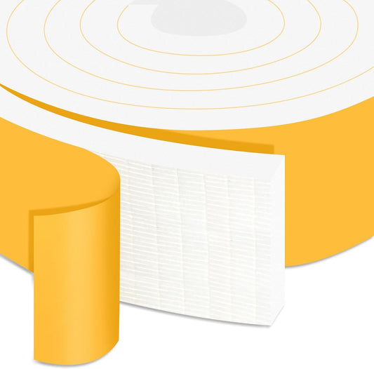 Weather Stripping Door Seal Strip, Strong Adhesive Foam Insulation Tape for Doors and Windows, SoundProof Weatherproof Air Conditioning Insulation, Winterizing (2 in x 1/2 Inx 6.5Ft