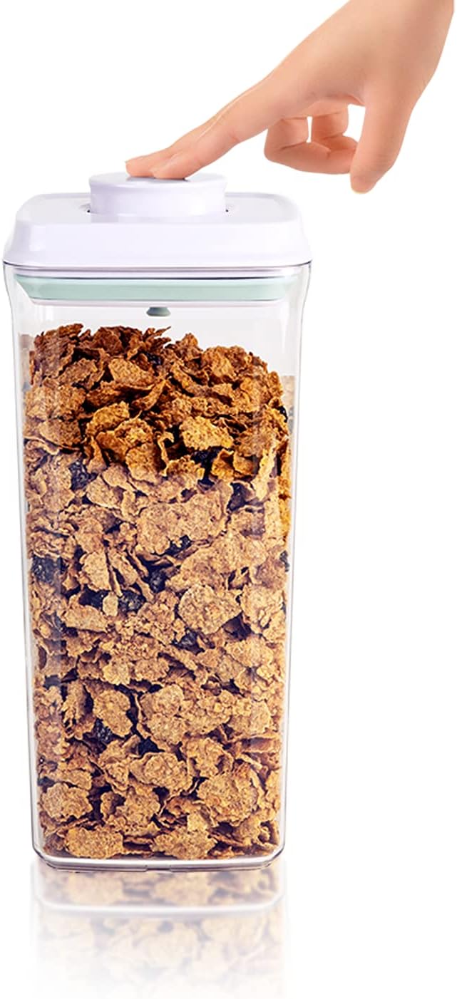 BopTop (1pc - 2500ml) Airtight Food Storage Container – Mechanical Silicone Seal Canister - BPA-Free - 2.5Qt