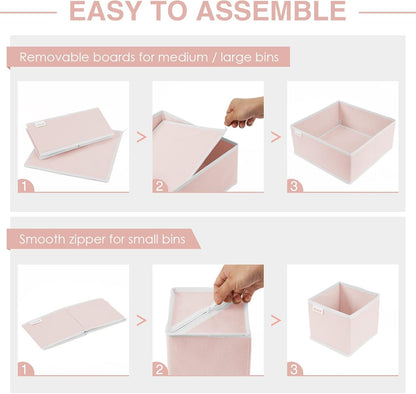 8 Pack Underwear Drawer Organizer, Drawer Organizer Clothes, Foldable Cloth Storage Box Closet Dresser Drawer Divider Organizer for Clothes, Scarves