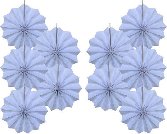 White Party Decorations,Wedding Decorations for Party Events Accessories,White Birthday Decor,Anniversary Decorations,Birthday Decorations for Men 8in Hanging Paper Fans 30 Color DIY Set(White)