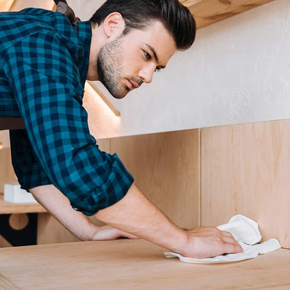 Bar Mop Towels 16”x19”, White Kitchen Bar Towel 12 Pack, 100% Cotton Ribbed Cleaning Cloths Rags, Super Absorbent Terry Shop Towels for Home Restaurant Commercial Use