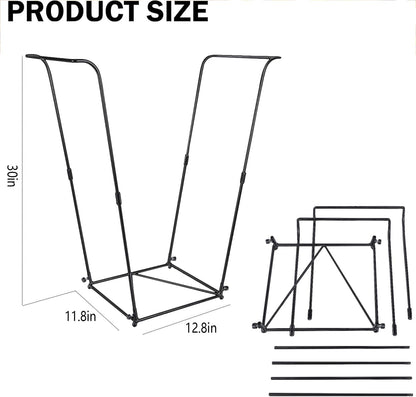 Metal Trash Bag Holder - Garbage Bag Holder Frame Holds 30-45 Gallon Bags-Multi-Use Outdoor Leaf Bag Stand for Yard Camping Garden Lawn Party Supplies (2 Pcs)