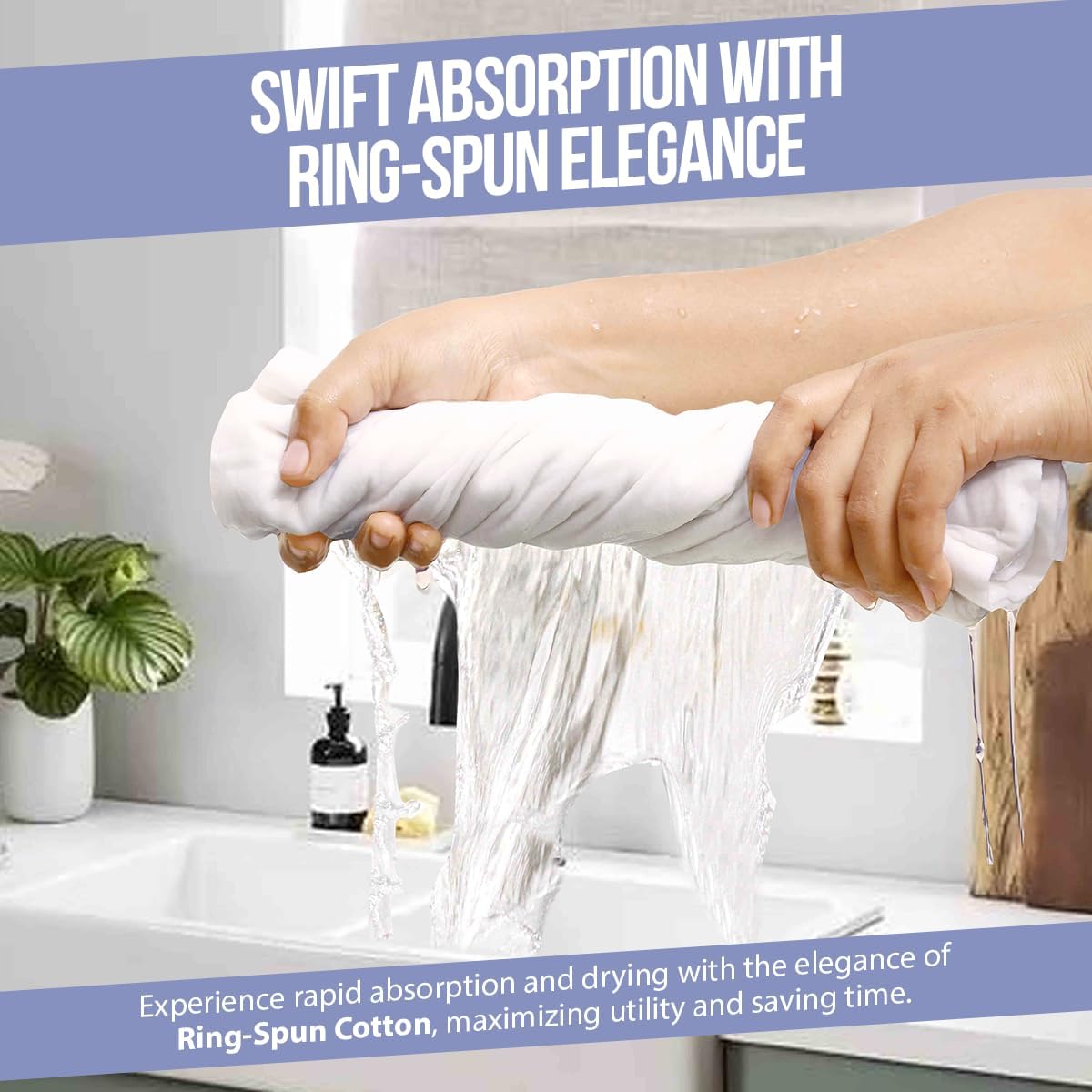 WHITEWRAP Flour Sack Towels| Tea Towel for Crafts| Kitchen Dish Cotton Blank Towel for Embroidery|Baking Bread Proofing Linen Cover| Thick Absorbent Quick Dry| 2 Pack 33"X38"Natural