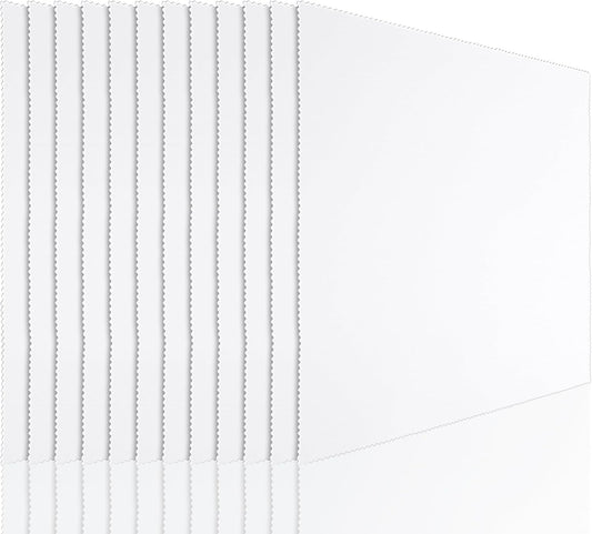 Frienda 12 Pack Large Microfiber Glass Cleaning Cloths 12 x 12 Inch Oversized Eyeglass Sunglasses Cleaning Cloths for Electronics Glasses Screens and Lenses(White)