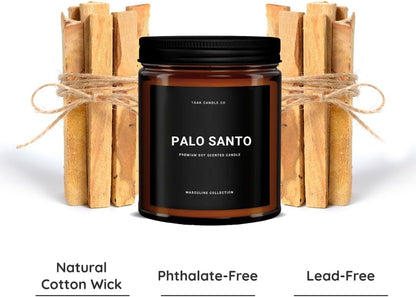 1OAK Scented Candles for Men - Palo Santo Candle - Mens Candles for Home - Masculine Candle - Long Burning Premium - Soy Wax (7oz.)