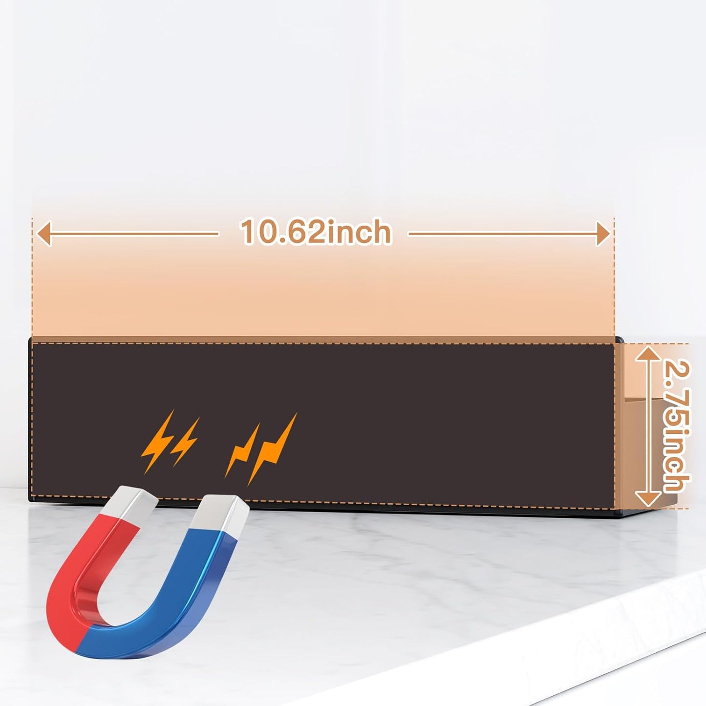 Magnetic Spice Rack for Refrigerator, Kitchen Organizer and Storage Shelf, Black (4 Pack)…