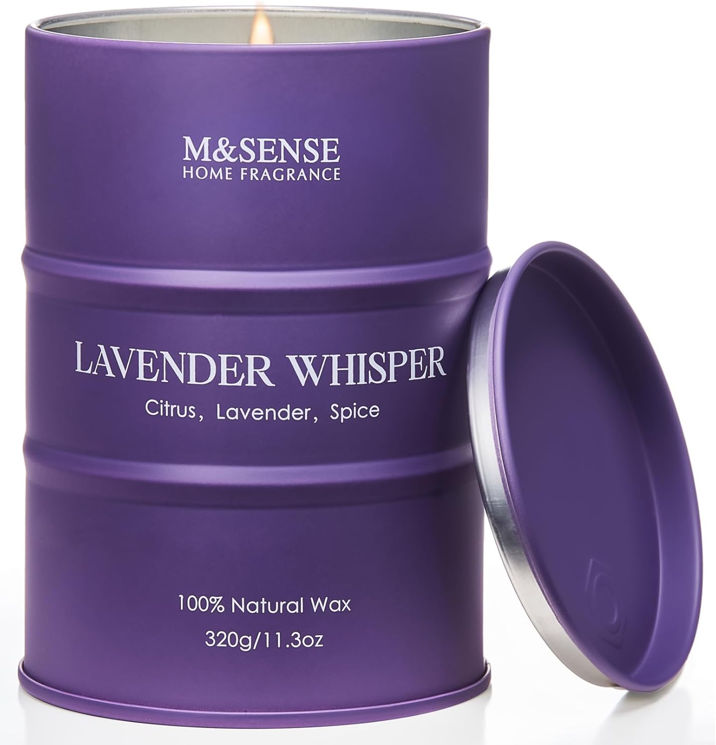 M&SENSE Lavender Soy Candles for Home Scented 11.6oz 70 Hour Long Burning, Aromatherapy Candle for Stress Relief Meditation Relaxing, Appreciation Gifts for Mom Teacher Friends