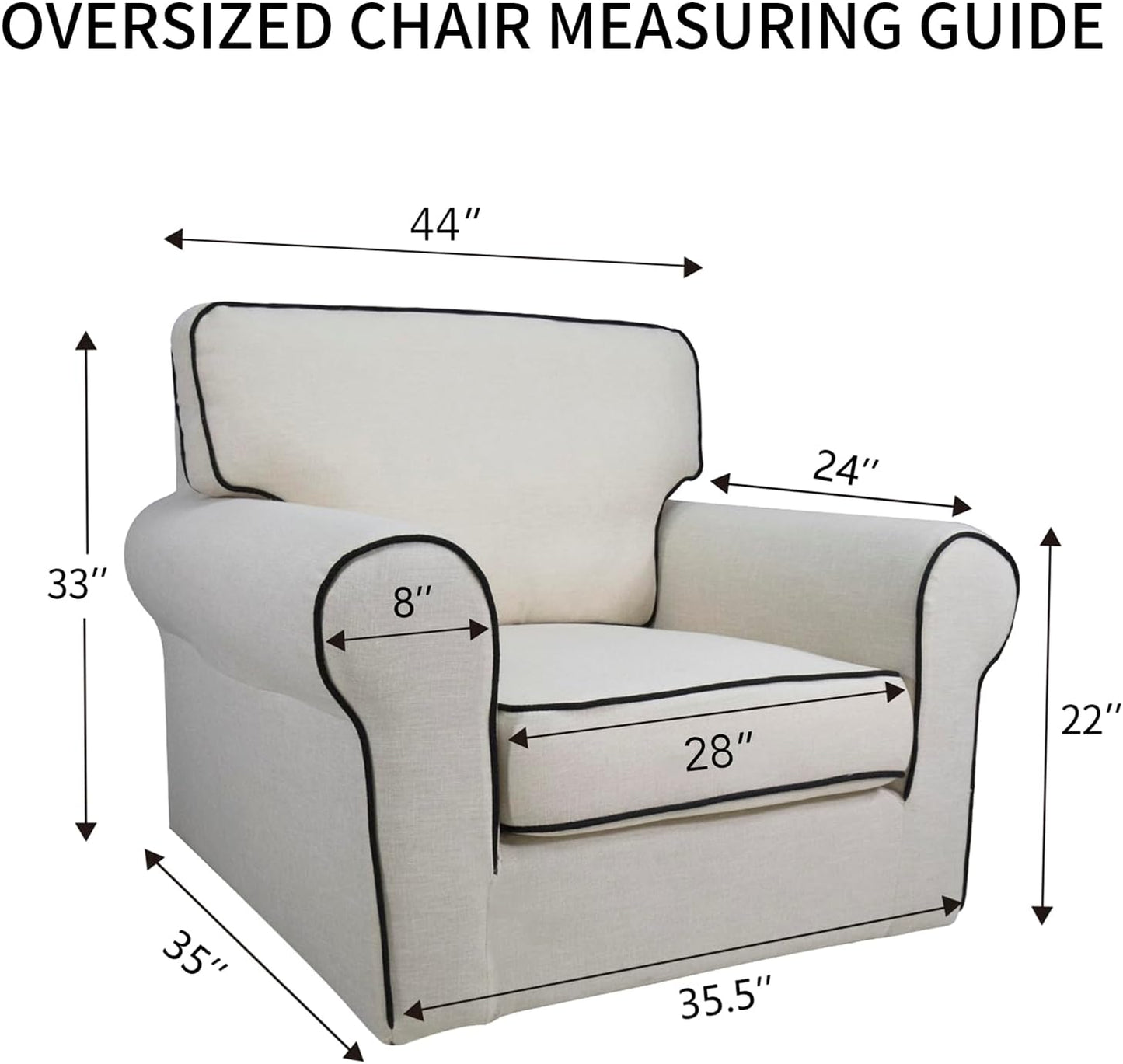 PureFit Reversible Quilted Sofa Cover, Water Resistant Slipcover Furniture Protector, Washable Couch Cover with Non Slip and Elastic Straps for Kids, Dogs, Pets (Oversized Chair, Gray/Light Gray)